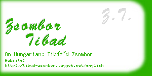 zsombor tibad business card